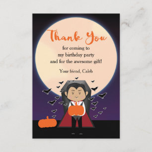 Remerciements Carte de remerciement Halloween Little Dracula Vam