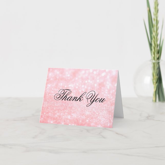 Remerciements Carte de remerciement - Lit Pink Glit Fab (Devant)