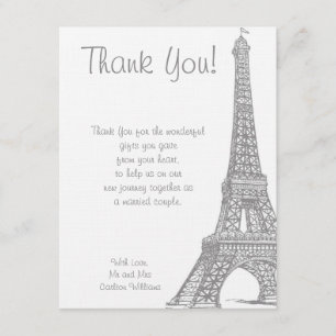 Remerciements Carte de Remerciement Mariage Appartement Parisien