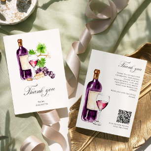 Remerciements Carte de Remerciement Mariage Vino Before Vows Sho