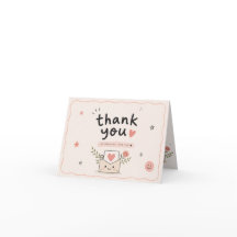 Carte de remerciement mignonne