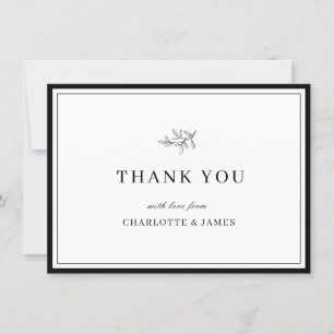 Remerciements Carte de remerciement minimaliste à bordure de feu