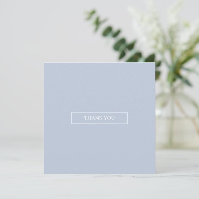 Remerciements Carte de remerciement moderne Cieux Bleu Clair (Debout devant)