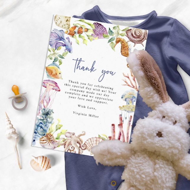 Remerciements Carte de remerciement Océan (Créateur téléchargé)