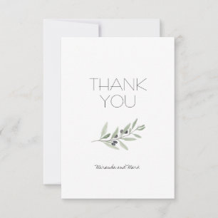 Remerciements Carte de remerciement Olive Branch