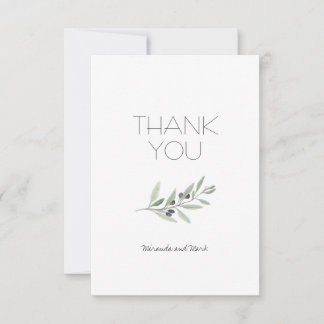 Remerciements Carte de remerciement Olive Branch