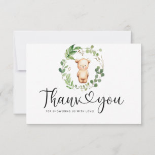 Remerciements Carte de remerciement ours