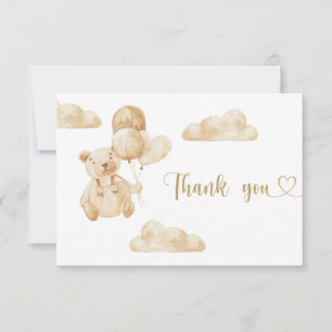 Remerciements Carte de remerciement ours