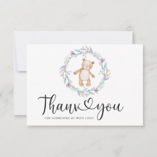 Remerciements Carte de remerciement Ourson