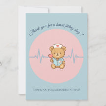 Carte de remerciement Ourson Infirmière