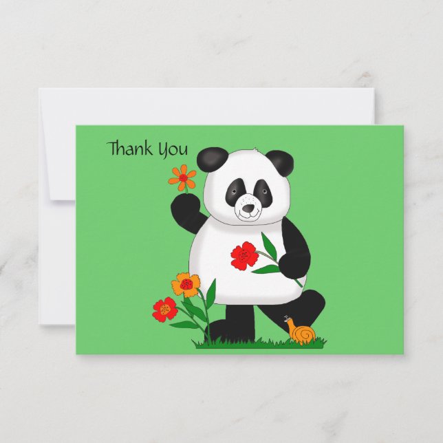 Remerciements Carte de remerciement Panda (Devant)