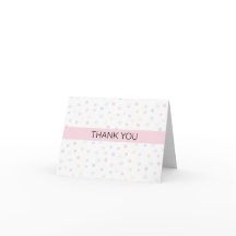 Carte de remerciement Pastel à pois - Simple Remer