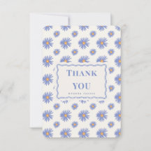 Carte de remerciement personnalisée à plat Aster V