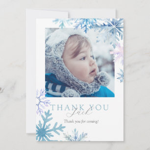 Remerciements Carte de remerciement photo de merveilleux hiver b