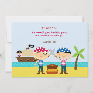 Remerciements Carte de remerciement Pirate Mates