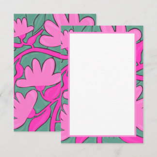 Remerciements Carte de remerciement plate à motif floral tropica