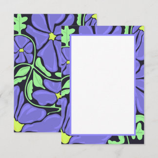 Remerciements Carte de remerciement plate à motif floral violet