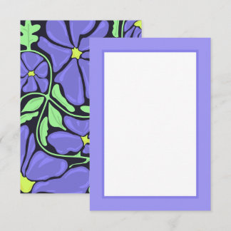 Remerciements Carte de remerciement plate à motif floral violet