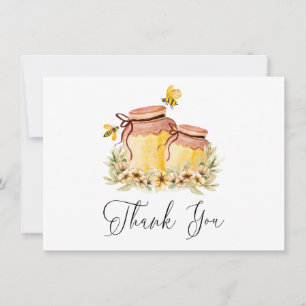 Remerciements Carte de remerciement plate aquarelle Oh Babee Bee