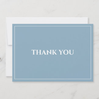 Remerciements Carte de remerciement plate bleue poussiéreuse mod