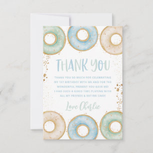 Remerciements Carte de remerciement plate pour 1er anniversaire
