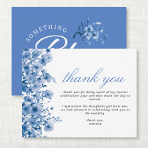 Carte de remerciement plate pour mariage avec fleu