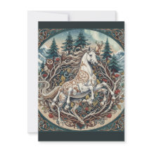 Carte de remerciement plate Sleipnir Woodland Myth