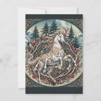 Remerciements Carte de remerciement plate Sleipnir Woodland Myth