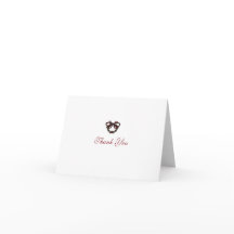 Carte de remerciement pliée