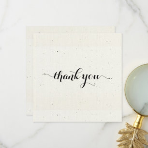 Remerciements Carte de remerciement pliée avec de minuscules poi