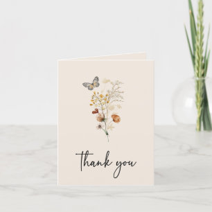 Remerciements Carte de remerciement pliée Boho