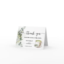 Carte de remerciement pliée Greenery Perfect Match