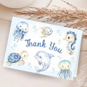 Remerciements Carte de remerciement pliée pour Baby Shower "Sous