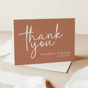 Remerciements Carte de remerciement pliée pour Mariage Minimalis
