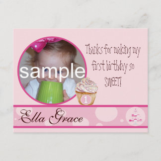 Remerciements Carte de remerciement pour 1er anniversaire