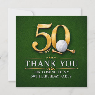 Remerciements Carte de remerciement pour 50e anniversaire de gol