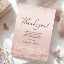 Carte de remerciement pour 50e anniversaire Rose G