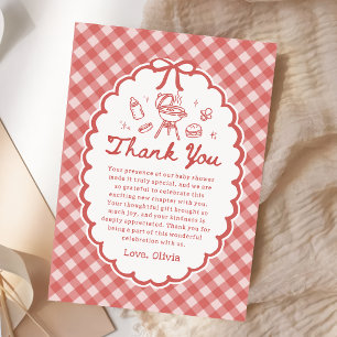Remerciements Carte de remerciement pour Baby-Q Baby Shower à ca