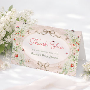 Remerciements Carte de remerciement pour Baby Shower A Little Lo