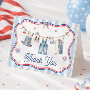 Remerciements Carte de remerciement pour Baby Shower All America