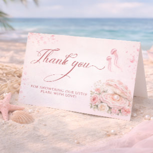 Remerciements Carte de remerciement pour baby shower aquarelle p