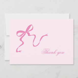 Remerciements Carte de remerciement pour Baby Shower avec un nœu