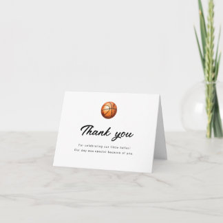 Remerciements Carte de remerciement pour Baby Shower Basketball