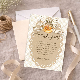 Remerciements Carte de remerciement pour Baby Shower "Bun in Ove