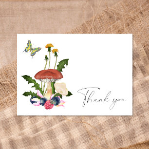 Remerciements Carte de remerciement pour baby shower champignon