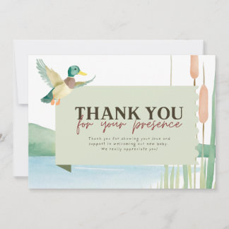 Remerciements Carte de remerciement pour baby shower colibri can