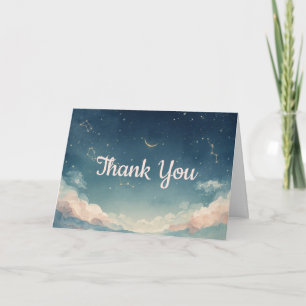 Remerciements Carte de remerciement pour Baby Shower Constellati