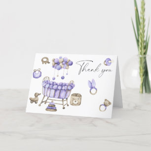 Remerciements Carte de remerciement pour baby shower de nursery