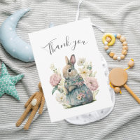 Carte de remerciement pour Baby Shower de petite f