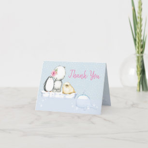 Remerciements Carte de remerciement pour Baby Shower d'hiver Ani